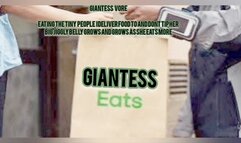 HD Giantess Eats Vore Eating the tiny people i deliver food to and dont tip her big jiggly belly grows and grows as she eats more