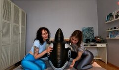Nicki and Nastia share fun on a big whale