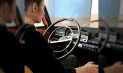 Anna coldstarting, moving, stalling a Lada 2101 in mechanic shop