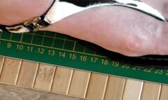 Italian girlfriend - Toy cars under heel pressure of 90 kg tall woman