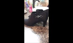 Deb's Excited to Try On Her New Stiletto Spiked Heel Ankle Boots from Chinese Laundry in Her Halloween Costume (10-30-2020)