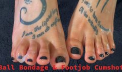 Ball Bondage & Footjob Cumshot (Footjobs)