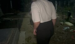 Farting in graveyard in the middle of the night