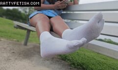 Japanese Girl in socks Shoe play cosplaying Asian candid student part 2