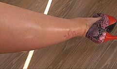 THE BIG CALVES GLISTEN IN THE LIGHT!