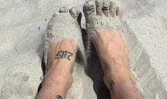 SANDY NUDE FEET
