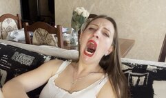 Sinking into a dream ( yawning )