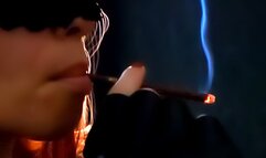 Smoking More red 120s leather gloves