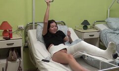 Klaudia hip spica in the hospital