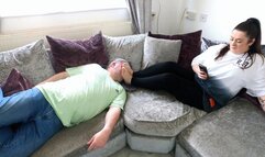 Natalia Presses Her Feet Into Her Slaves Face