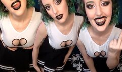 Goth Cheerleader's Plaything - Sissification Sock Fetish CEI Blackmail Femdom POV Fantasy by Miss Faith Rae with Cum Eating Instructions and Humiliation - HD 720p MKV