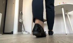 Ballet flats dangling!