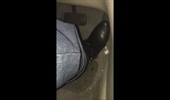 Hot Sweaty Cum Filled Black High Heeled White Mountain Boots Pedal Pumping & Driving with Tucked Jeans & Dirty Soles