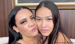 SUPER DEEP KISS+FACELICKING LONGUE TONGUE VS LARGUE TONGUE - TOP LONG TONGUE KYARA AND ADRIANA FULLER - NEW MR MAY 2024 - CLIP 1