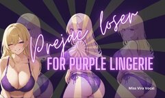 PREJAC LOSER FOR PURPLE LINGERIE-- RPG STYLE CUM CONTROL