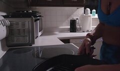 Protein Powered - Muscle Goddess Ignores You While She Prepares a Snack