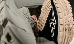 Post work shoe smelling and sock worship with Goddess Charlie and Brookyln Bully! - MOV