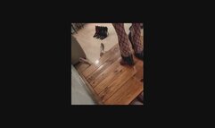 Her fishnets and black heels made me cum