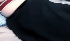 Post-op Trans Girl Masturbates With a Galaxy Dildo and Cums