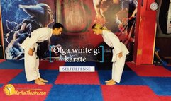Olga white gi karate selfdefense