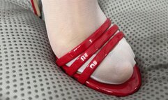 LCT407a Xiao G white silk high heeled sandals stomp humiliation and stomp you face to D POV A [Lie flat and look up Angle]