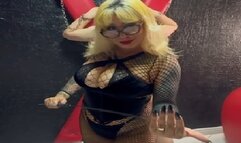 Boy Dressed Like Girl Spanked by Blonde Mistress