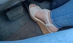 Open Toe Wedge Heel Driving sexy