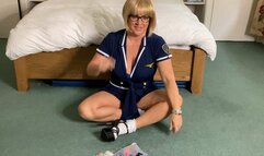 Balloons - blue and white, in new sailor uniform