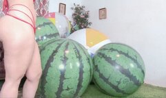 Custom Clip: 5 Big Beach Balls Popped !!!