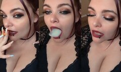 Chain smoking 100's, holding in every drag