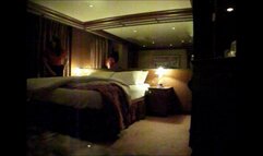 Fucking Deb Aboard the Carnival Splendor in Seamed Stockings, Mini Skirt & Pink Stiletto Sandals