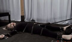 Kaiia Strapped Down with Leather Belts and Even a Padlock