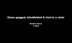 Iliana tied up to the chair, cleave gagged & blindfold