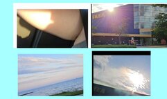 CAR TRIP FLASHING THESE MASSIVE TITS AT MOTHER NATURE LAKES TREES AND YOU