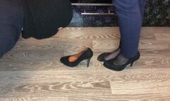 black nylon and high heels mistress domination smell shoes and foot