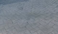 Walking barefoot on an old road