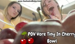 POV Vore- Tiny In Cherry Bowl
