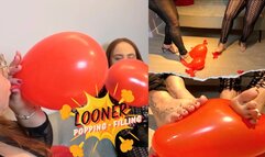 Goddess Isabela and Evil Lohan inflating and popping balloons (EN-720)