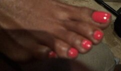 Food Delivery girl Footjob REAL