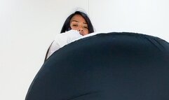 Sexy Camylle Stuffs Her Oversized Dress With GIGANTIC Balloons And Pumps Them Until They POP