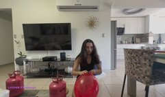 Owllete has an orgasmwith helium balloons and pops them