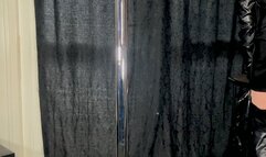 Leather Strip Tease With Tittie play