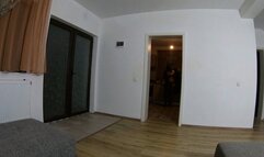 Cum play on my new long Black shiny and Puffy Jacket 184