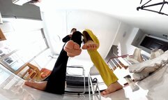 ANNA and best friend humiliate dwarves together 360VR