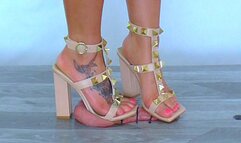 Castrated Under Ambers Dirty Vacation Heels - Feet Cam - Extreme Cock and Ball Trampling - CB46FC