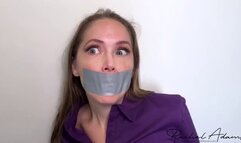 gagged and taped secretary struggles