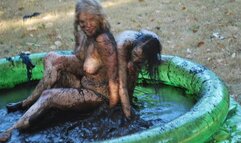 Samara Mae & Tracy Backyard Mud Wrestling