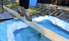 Louboutins, obstacle course and mud