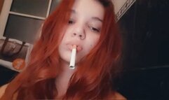 Snapchat smoking in bathtub (smoke fetish)