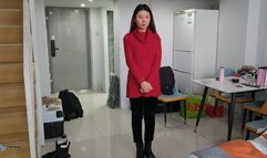 Red woman's European straight arm bundle placement experience (Chinese model)